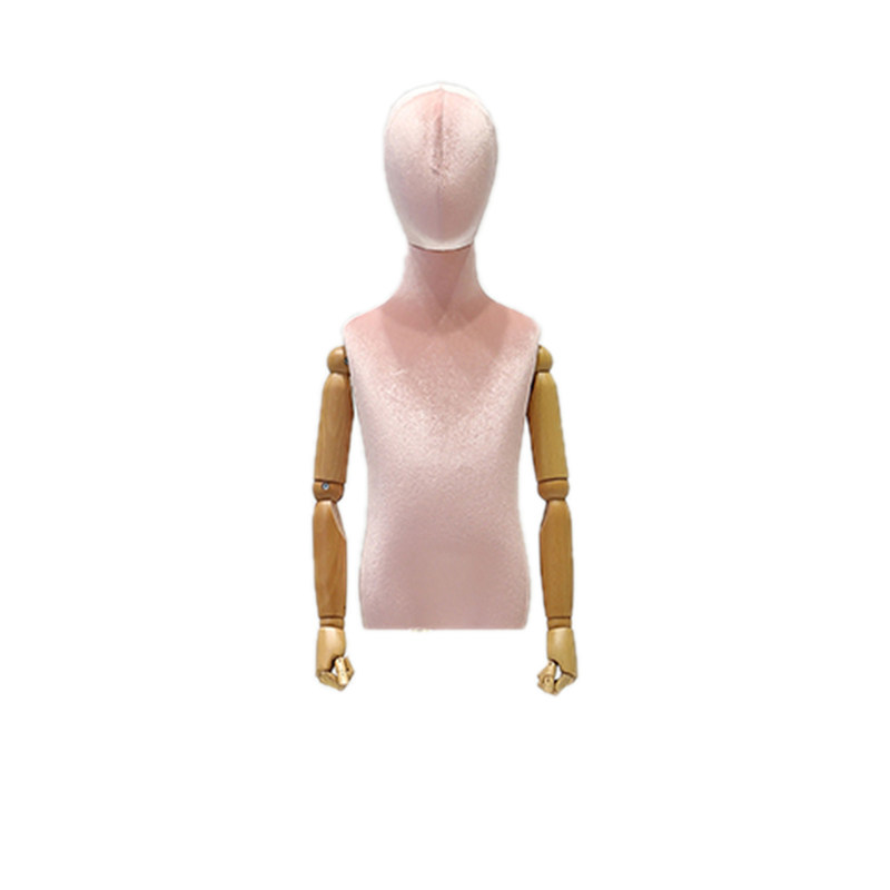 Verticale kleurrijke mannetje half lichaam mannequin Linnen doek voor kleding display