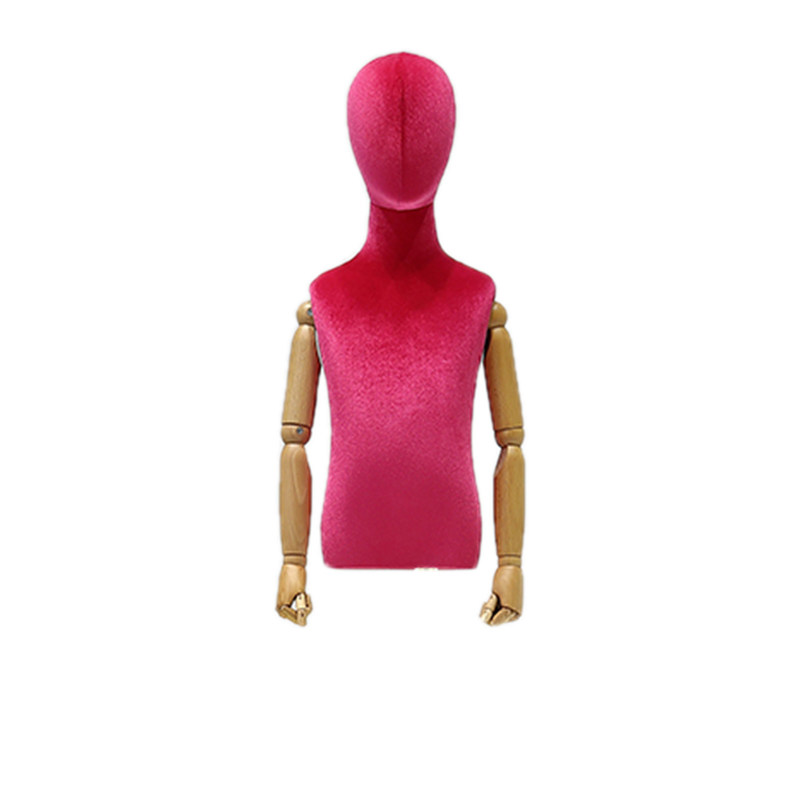 Verticale kleurrijke mannetje half lichaam mannequin Linnen doek voor kleding display