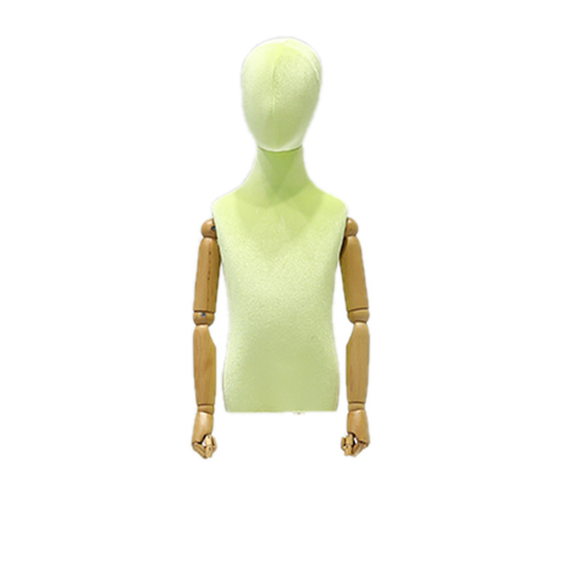 Verticale kleurrijke mannetje half lichaam mannequin Linnen doek voor kleding display