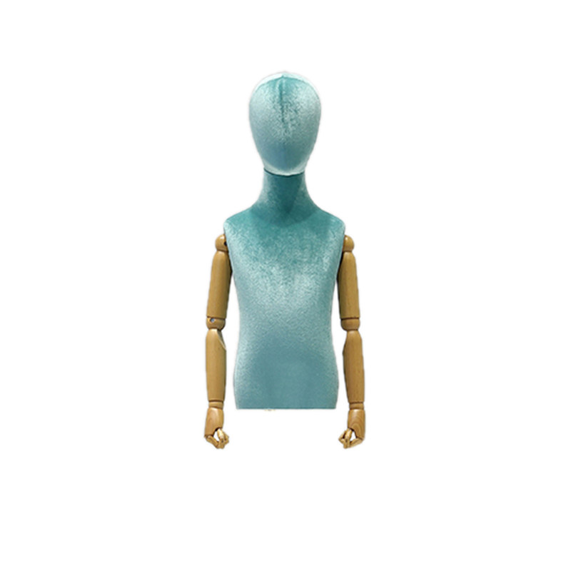 Verticale kleurrijke mannetje half lichaam mannequin Linnen doek voor kleding display